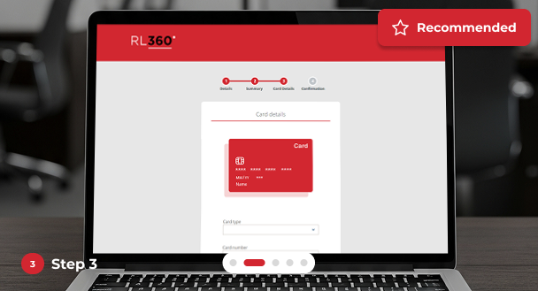Online step 3b - Client payment capture method